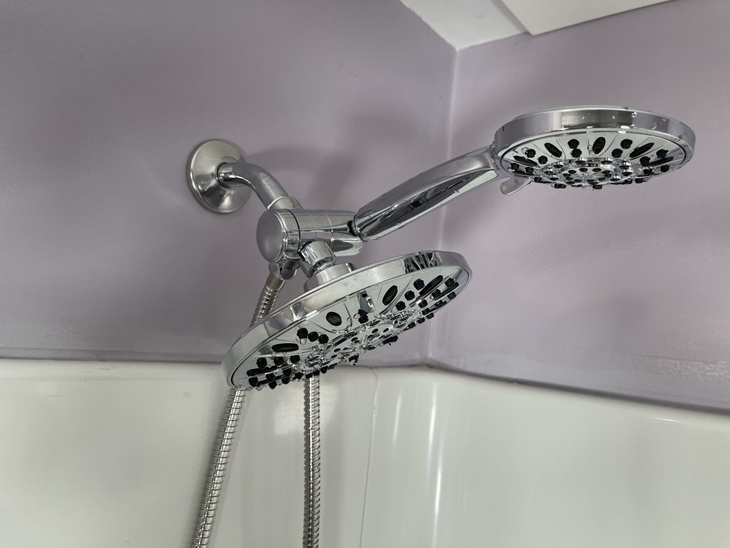 how to install a hand held shower head final position